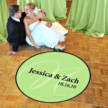Aangepaste hedendaagse bruiloft receptie dance floor emblemen stickers goedkope groothandel