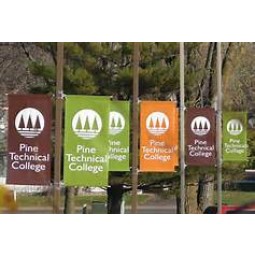 Custom Vinyl Banner Printing Double Sided Hanging Street Pole Banners Wholesale