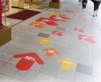 Aangepaste sidewalk vloer grafische emblemen afdrukken groothandel