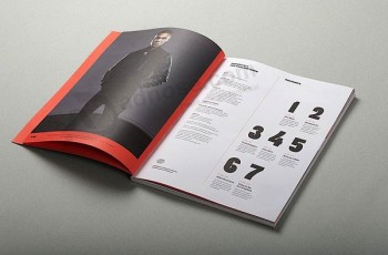 Barato diseño personalizado colorido muestra gratis revista y catálogo de impresión