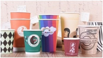 Wholesale customized top quality Offset Printing Watermark Paper Cups, EU Certificate Paper Cups