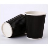 оптовые подгонянные верхние качества двойные стены горячий кофе бумажный стаканчик, гофрированный стакан напитка