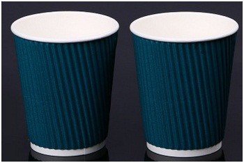 도매 주문 최고 품질의 파란색 사무실 잔물결 종이 컵 뚜껑