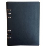 Wholesale customized top quality Factory Direct Sale Business Notebook, Imitation Black Leather Cover Notepad