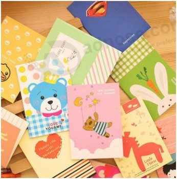 Wholesale customized top quality Creative Cartoon Stationery Notebook. Notepad with Soft Copy