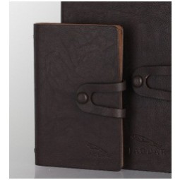 Wholesale customized top quality Leather Material Notebook, Black Loose-Leaf Notebook, Notepad with Cheap Price
