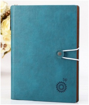 Wholesale customized top quality Funncy Blue Leather Cover Notebook. Delicate Series Notebook
