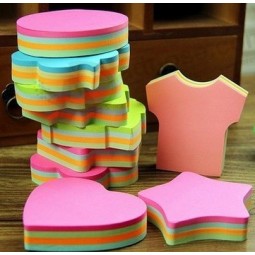 Wholesale customized top quality Shaped Sticky Notes Neon Color, Decorative Memo Pad for Christmas Day