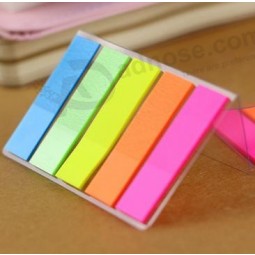 Wholesale customized top quality Pet Pagemarker Sticky Notes, Fluorescent Color Classic Pad