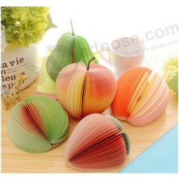 Wholesale customized top quality Fruit Shape Authentic 3D Woodfree Sticky Notes for Gift