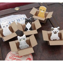 Wholesale customized top quality Cute Cat Sticky Notes, Brown Cartoon Sticky Notes for Gift