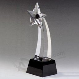 2017 Wholesale customized high-end K9 Crystal Star Trophy with Black Base (KS04022)
