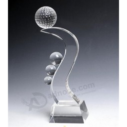 Wholesale customized high-end Cheap Glass Acrylic Awards Crystal Blank Glof Trophy with cheap price