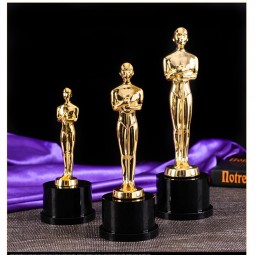 Wholesale customized high-end Elegant Oscar Award Crystal Metal Trophy for Souvenir with cheap price
