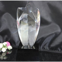 Wholesale customized high-end Crystal Glass Star Trophy Souvenir with cheap price