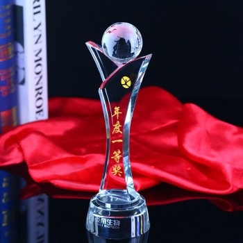 Wholesale customized high-end Appreciate Crystal Award Crystal Trophy for chaep price
