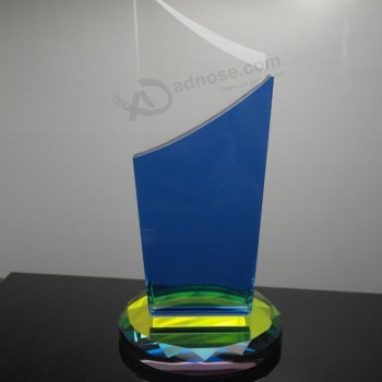 China Supplier Crystal Award Glass Trophy with high quality and cheap price
