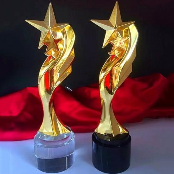 Wholesale customized high-end Oscar Award Crystal Metal Trophy for Music Souvenir with cheap price