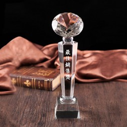 Wholesale customized high-end Crystal Trophy for Business Gifts