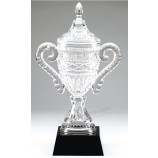 2017 Wholesale customized high-end Genuine Glass Engraving Faceted Crystal Cup Award Trophy