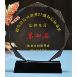 2017 Wholesale customized high-end Crystal Octagonal Trophy for Achievement Awards