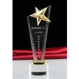 2017 Wholesale customized high-end Crystal Five Star Trophies