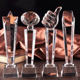 2017 Wholesale customized high-end Popular K9 Crystal Glass Trophy Craft for Souvenir