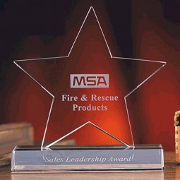 2017 Wholesale customized high-end Star Trophies Crystal Awards -Free Engraving