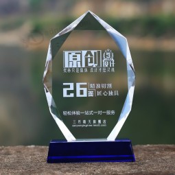 2017 Wholesale customized high-end Crystal Glass Medal Glass Trophy Award Plaque
