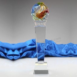2017 Wholesale customized high-end Newest Popular New Design Crystal Fish Trophy