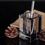2017 Wholesale customized high-end High Intensity K9 Crystal Glass Pen Holder