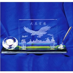 2017 Wholesale customized high-end Crystal Pen Holder Office Stationery Crystal Glass Pen Holder