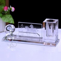 2017 Wholesale customized high-end Personalized Business Partner Gift Crystal Pen Holder