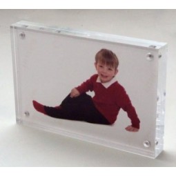 Wholesale customized high quality Clear Acrylic Magnetic Photo Frame 4X6 PMMA Photo Frame