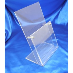 Wholesale customized high quality Clear Acrylic Menu Holder Desktop Sign Holder