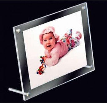 卸売カスタマイズ高品質pmmA透明アクリル磁気4x6写真のフォトフレーム
