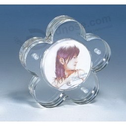 Wholesale customized high quality PMMA Picture Clear Acrylic Magnetic Round Photo Frame