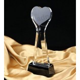 Hot Selling Crystal Heart Trophy Award Custom Design Factory
