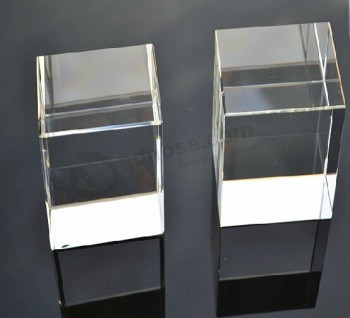 Barato personalizado k9 cubo de cristal em branco por atacado bloco de cristal em branco para gravura lembrança presentes