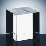 Optischer k9 Kristallglaswürfel, Kristallglasblock unterschiedlicher Größe preiswerter Großverkauf
