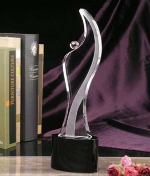 Arte de cristal-Premio de trofeo de escudo de cristal al por mayor barato