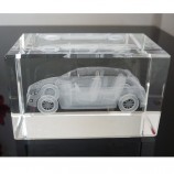персонализированный подарок 3D кристалла для кубика лазера кристаллический, стеклянный блок дешевая оптовая продажа