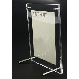 Wholesale Customized top quality Clear Acrylic 4X6 Magnetic Picture Frame PMMA Magnetic Photo Frame