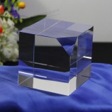 дешевый оптовый фаски пустой стеклянный кубический кубический блок для гравировки