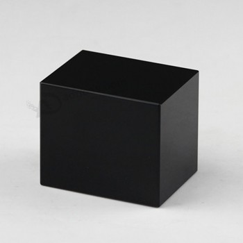 Blocco cubo di cristallo nero personalizzato K9 per la base di opere d'arte
