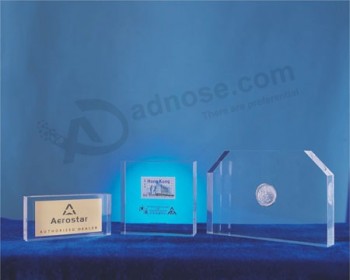 Wholesale Customized high-end Ad-147 Clear Acrylic Trophy