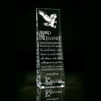 Wholesale Customized high-end Ad-157 Clear Souvenir Event Laser Engraved Acrylic Trophy