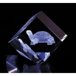 Clear K9 Grade 3D Laser Inside Crystal Cube Block Wholesale