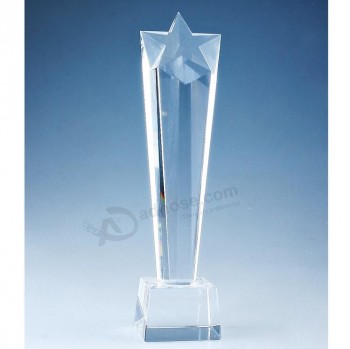 Goedkope K9 crystal star trofee award voor evenementen