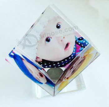 A buon mercato souvenir di blocco di cubo di cristallo all'ingrosso all'ingrosso per nascita del bambino